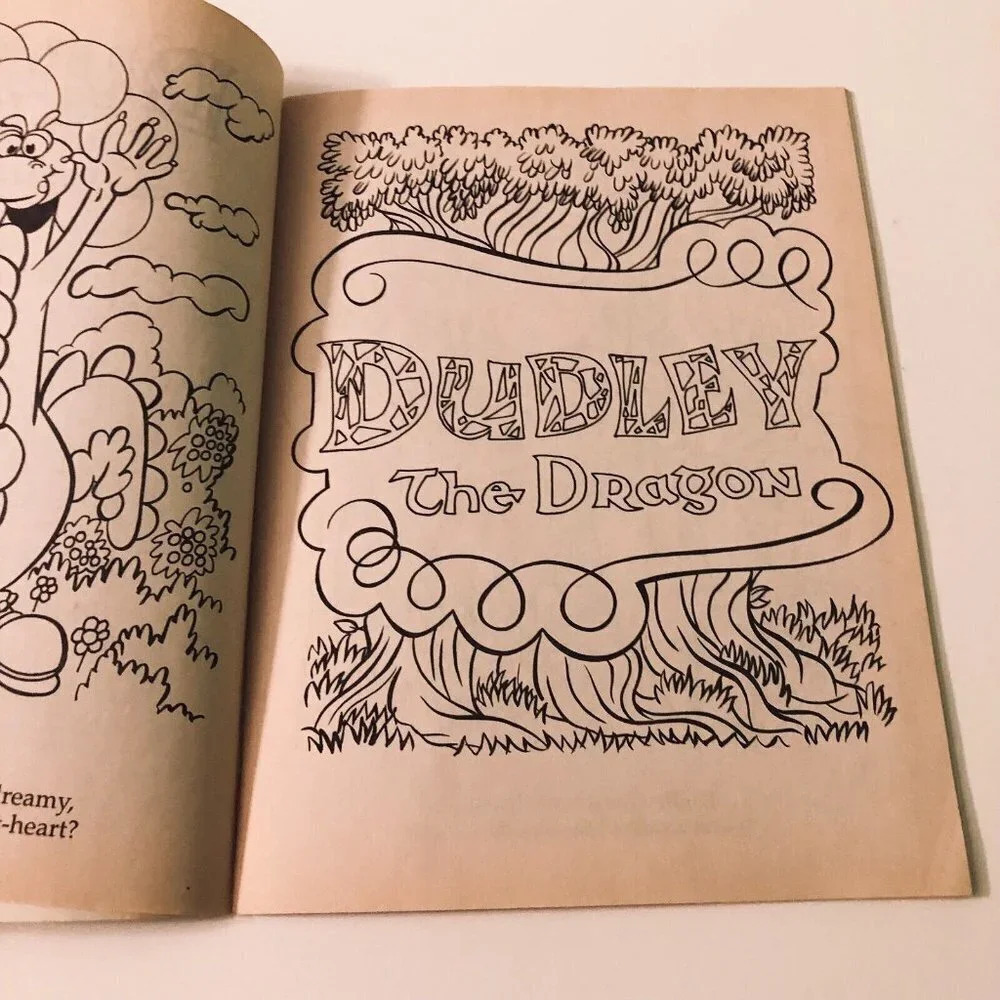Vintage 1995 The  Adventures of Dudley The Dragon Coloring and Activity Books - Picture 14 of 16